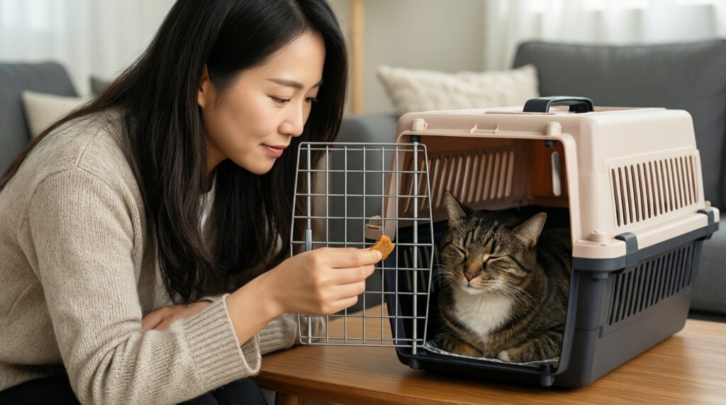 Как приучить к переноске и поездкам без паники - иллюстрация