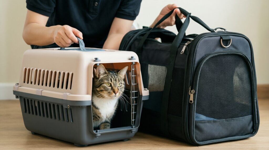 Как приучить к переноске и поездкам без паники - иллюстрация