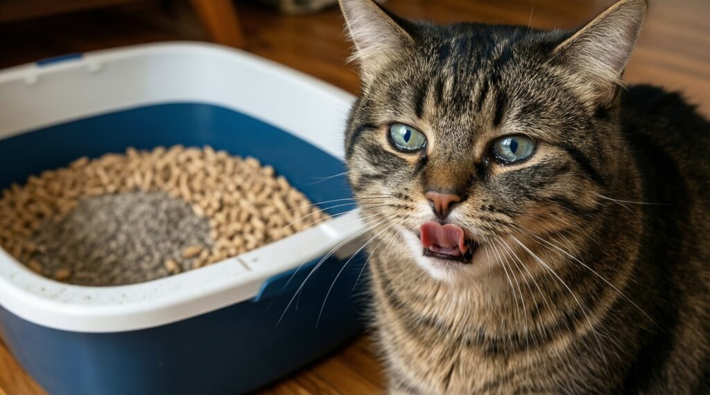 Кошачий туалет без проблем: выбор наполнителя, лотка и место установки - иллюстрация