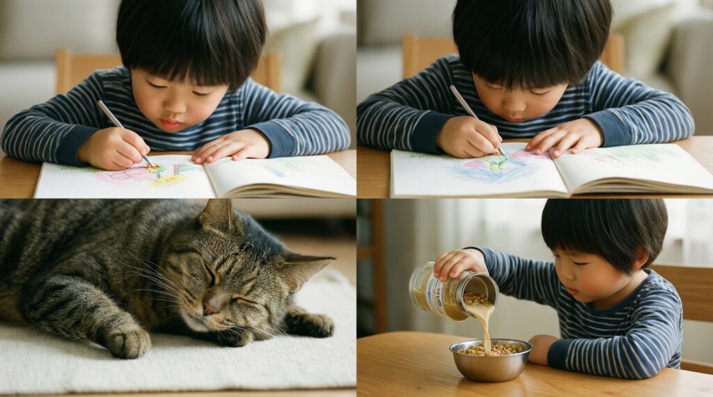 Питомец и ребёнок: правила безопасного общения и границы - иллюстрация