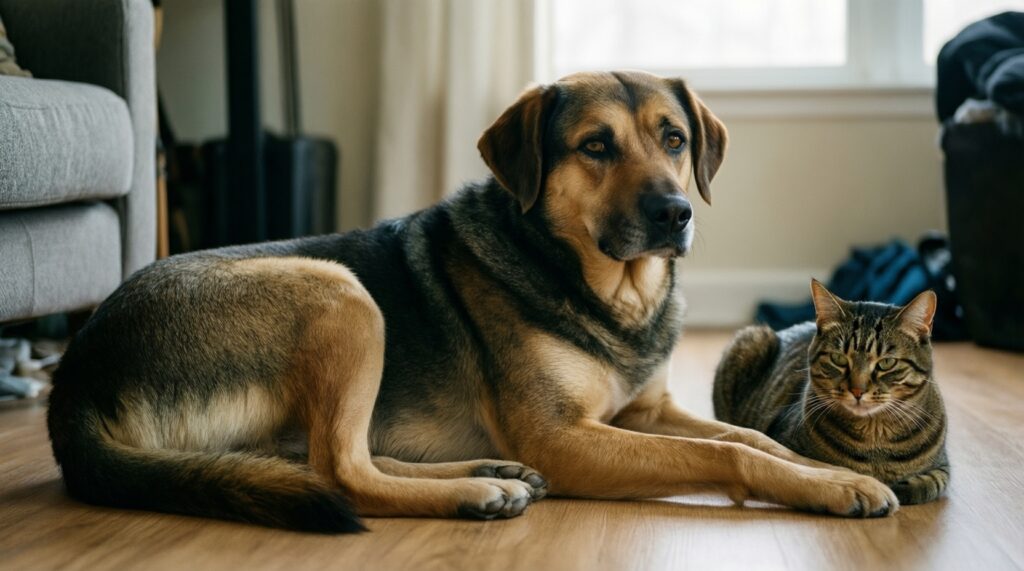 Как подружить кошку и собаку: план знакомства на 7 дней - иллюстрация
